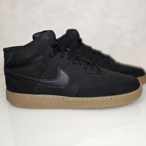 Nike Court Vision Mid Sneakers-Black/Gum Sole-Men's Size 8.5